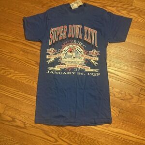 Vintage Super Bowl XXVI T-Shirt Dallas Cowboys Vs Buffalo Bills Small 1992